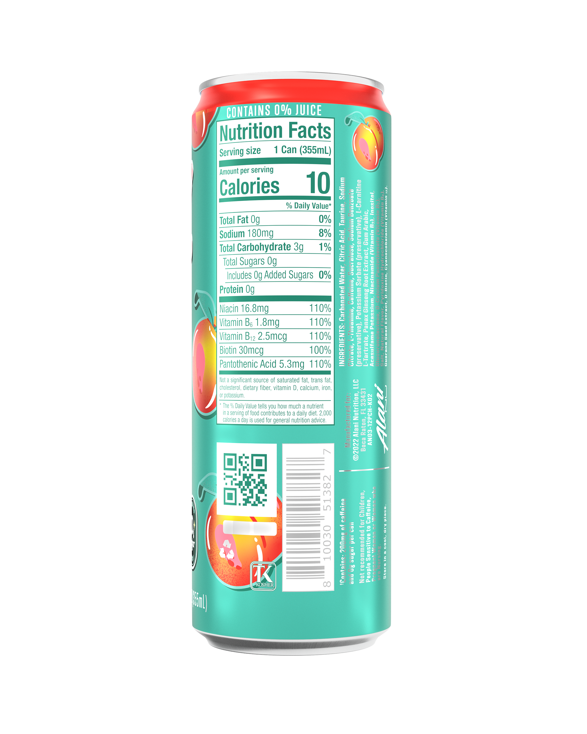 Alani Nu Featured energy drink - juicy peach - Image 3